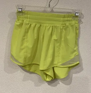 Lululemon Shorts Womens 2 Tall Yellow Elastic Waist Drawstring Running thumbnail 1