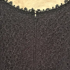 Alex Evenings Black Textured Maxi Dress Size 4 thumbnail 6