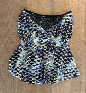 free people printed strapless draped embellished tube top thumbnail 1