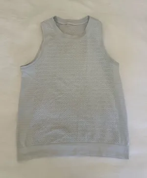 lululemon athletica Perforated Light Blue Ribbed Tank thumbnail 1
