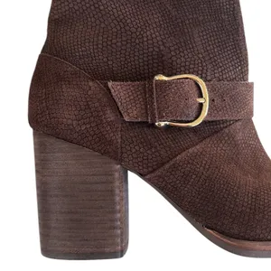 EUC Isola Leather Lavoy Heeled Boots Brown Size 7 1/2 thumbnail 2