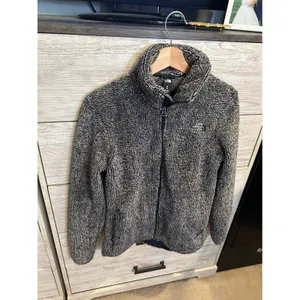 The North Face Osito Full Zip Fleece Jacket Blue White Marled Womens Medium thumbnail 3