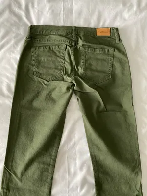 Olive Green Low Rise Cargo Jeggings thumbnail 4