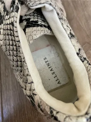 All Saints Trish Sneakers Python Snake Size 9 Animal Print Lace Up Shoes thumbnail 8