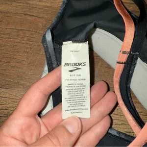 Brooks Black and Gray Marble Print Women's Sports Bra thumbnail 14