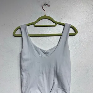 Free People Intimately White Scoop Neck Bodysuit Sz M thumbnail 7