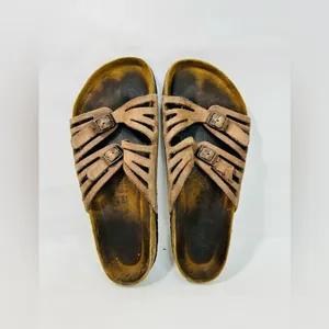 Birkenstock Grenada Soft Foodbed Brown Leather Sandals size 41 thumbnail 4