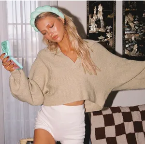 Princess Polly Beige Tiana Cropped Sweater thumbnail 1