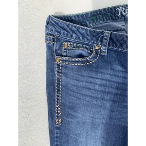 Rock 47 by Wrangler Women’s 11/12 Bootcut Jeans 33x34 Blue Rhinestone Pockets thumbnail 8