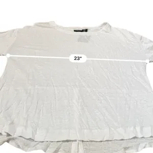 Adrienne Vittadini NWT Linen Top Women's XL White Long Sleeve Lightweight Resort thumbnail 7