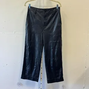 Madewell Slim Emmett Wide-Leg Pants in Vegan Leather High Rise Pants MB269 26 thumbnail 2