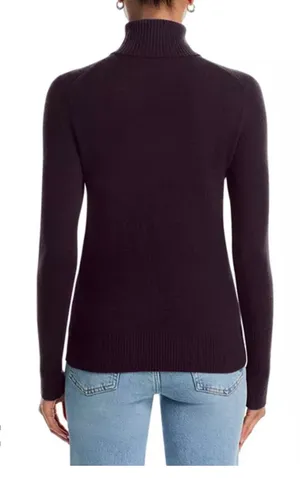 AQUA Cashmere Turtleneck Sweater thumbnail 3