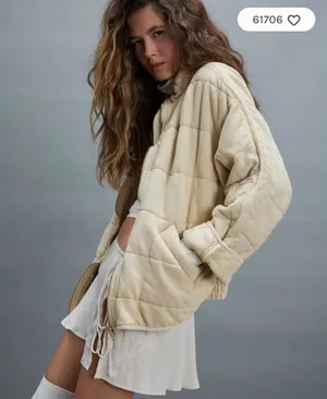 Free People Dolman Quilted Knit Jacket Cream Medium thumbnail 3