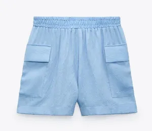 ZARA Satin Effect Cargo Shorts, Size M thumbnail 5