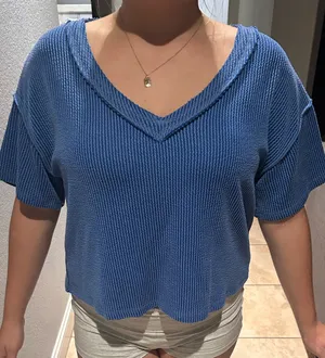 Blue Altar'd State Top v-neck thumbnail 1