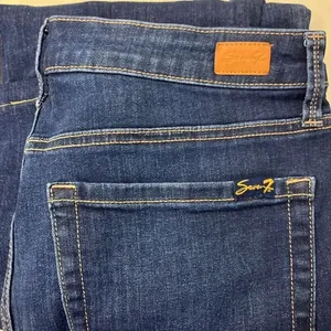 Seven7 high rise vintage straight dark wash non ripped jeans size 12 #740 thumbnail 8