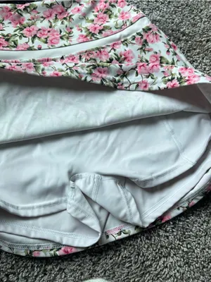 Astoria Activewear Floral Pink and White Two-Piece Skirt Set thumbnail 3