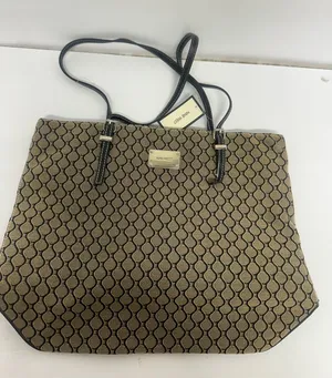Nine West Tan and Black Geometric Tote thumbnail 1