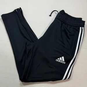 Adidas Black Joggers with White Stripes thumbnail 1