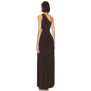 MISA Los Angeles Samsara Cutout Dress Brown ruched Maxi dress Size Small NWT thumbnail 4