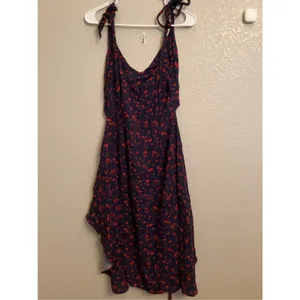 Reformation Belinda Anaheim Midi Dress Two Piece Set Navy Blue and Cherry 12 thumbnail 3