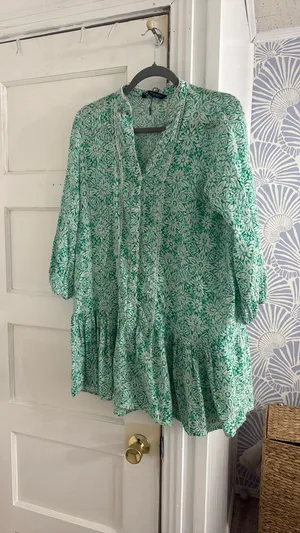 Zara Blue/Green Mini Dress thumbnail 2