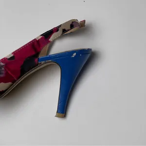 Multicolor Open Toe Heels 7.5 Pink thumbnail 4
