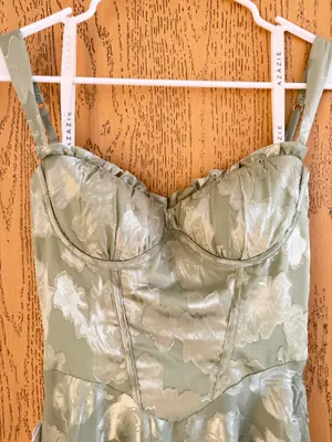 Azazie Floral Maxi Dress Sage thumbnail 2