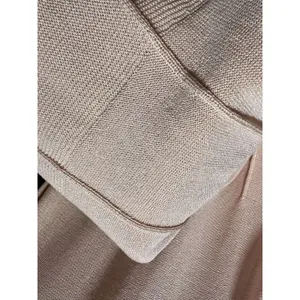 Zara NWT Sleeveless Knit Pleated Panel Maxi Dress Beige Small thumbnail 7