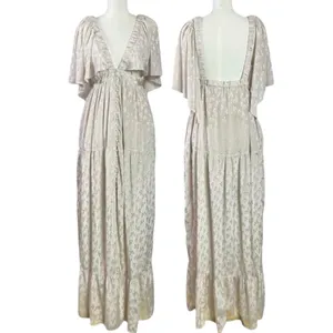Free People Dainty Ethereal Fairy Cha Cha Maxi Dress in Ivory Cream Size Large thumbnail 8