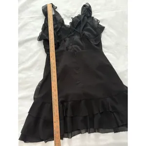 Storia Babydoll Dress Size S Black Ruffled Mini Witchy Goth Whimsy Feminine Y2K thumbnail 10
