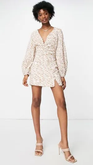 Bardot Broderie Dress 4/XS Tan Paisley thumbnail 11