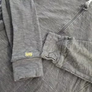 Lucy 1/2 Zip Gray Hoodie S thumbnail 4