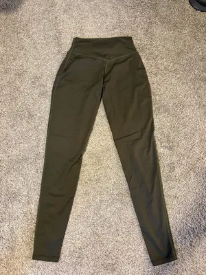 YoungLA Women’s Leggings Urban Forest Night Green Size Medium EUC thumbnail 5