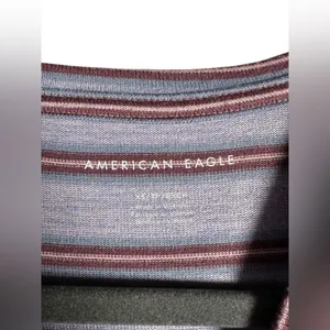 American Eagle Women’s Striped Long Sleeve Top XS Purple Soft Stretch‎ Casual thumbnail 5