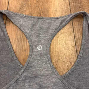 Lululemon Cool Racerback Tank Top Heathered Slate Gray Women’s Size 2 / W1H09S thumbnail 4