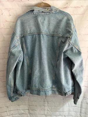 Old Navy Light Blue Distressed Denim Jacket - Woman’s Size XL thumbnail 3