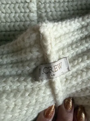 J. Crew Cream Knit Infinity Scarf thumbnail 2