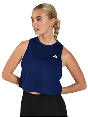 🌟NWT Adidas Women’s Navy BOXY Tank Top Blue Size L thumbnail 1