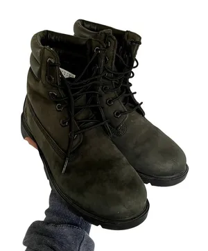 Timberland‎ Ortholite dark gray suade boots primaloft women's size 7 lace up thumbnail 1