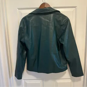 Peppermayo Exclusive - In My Natural Element PU Jacket - Dark Forest Size 4 thumbnail 3