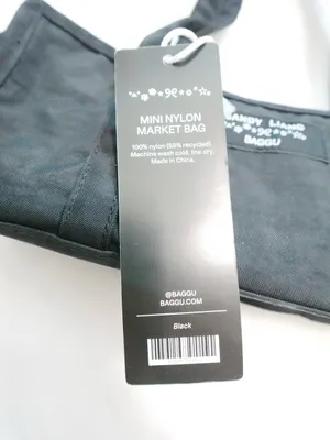 Baggu x Sandy Liang Mini Nylon Market Bag - Black - NWT thumbnail 5