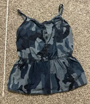 Arizona Jean Co. Blue Camouflage Top - XS thumbnail 1