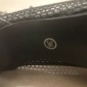 HeelsElegant Black Mesh Lace-Up one shoe is a 36 and one is a 37. (6 1/2-7) thumbnail 6