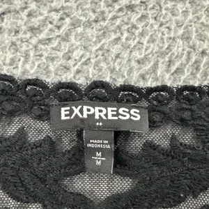 Y2K Express Sheer Crochet Lace Top Whimsigoth Witchy Fairy Grunge Women's Medium thumbnail 4