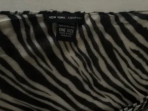 New York & Company Zebra Print Scarf w/ Fringe 🦓 thumbnail 5