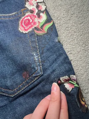 Zara Bookcut Jeans with Embroidery Size 2 thumbnail 8
