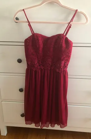Gorgeous Red Dress with Embroidery, size 1 thumbnail 1