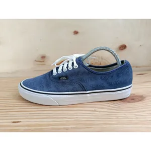 Vans Authentic Off The Wall Navy Blue Embossed Skate Shoes Men's 8.5 Women's 10 thumbnail 4