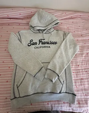 Ocean Beach Sportswear San Francisco California Heather Grey Hoodie Size M thumbnail 1